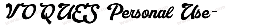 VOQUES Personal Use字体转换